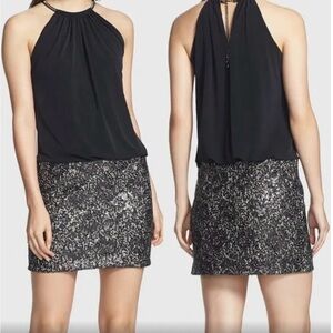 Jessica Simpson bluson halter dress - black- size 10